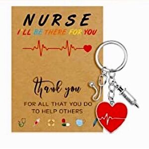 Keychain for Nurse Doctor Appreciation Gift Set Keychain With Pendants and Card